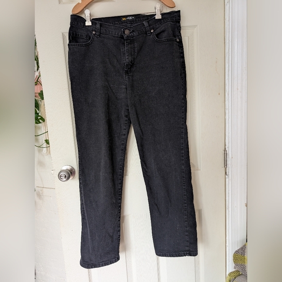 Lee Denim - Lee Dark Gray Straight Leg Jeans 12 Short